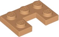 LEGO part Plate, Modified 2 x 3 with 1 x 1 Cutout 73831