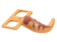 LEGO part Minifigure Costume Tail Dinosaur with Reddish Brown Stripes Pattern 79973pb01