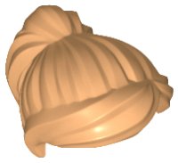 LEGO onderdeel Minifigure, Hair Female Ponytail and Swept Sideways Fringe 87990
