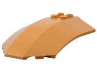 Parabrezza 8 x 6 x 2 Curvo Inclinato Lati in nougat medio, numero pezzo LEGO x224