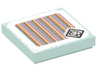 LEGO part Tile 2 x 2 with Super Mario Scanner Code Polterpup Pattern (Sticker) - Set 71399 (3068pb1983)