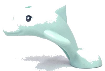 LEGO part Dolphin Baby, Friends, Jumping with Black Eyes and Eyebrows Pattern (49579pb01)