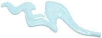 LEGO part Wave Rounded Squiggly with Bar End (Flame) 7105