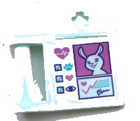 LEGO onderdeel Friends Accessories Medical Clipboard with Bar Handle with Rabbit, Hearts, Eye and Paw Print Pattern (Sticker) - Set 41345 98393bpb07
