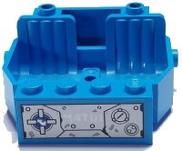 LEGO part Vehicle, Base 6 x 5 x 2 with 2 Seats with Silver Metal Plates with Light, Controls, Rivets and White 'M4T01' Pattern (Sticker) - Set 70436 30149pb02