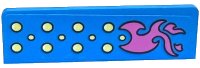 LEGO part Panel 1 x 4 x 1 with Dark Pink Flame and Bright Light Yellow Circles Pattern Model Right Side (Sticker) - Set 41383 30413pb088R