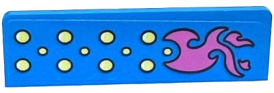 LEGO part Panel 1 x 4 x 1 with Dark Pink Flame and Bright Light Yellow Circles Pattern Model Right Side (Sticker) - Set 41383 (30413pb088R)