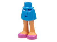 LEGO part Mini Doll Hips and Skirt with Molded Nougat Legs and Printed Dark Pink Open Top Shoes Pattern - Thin Hinge 35216ac00pb006