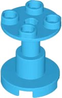 Support 2 x 2 x 2 Stand with Complete Hole in azzurro scuro, numero pezzo LEGO 3940b