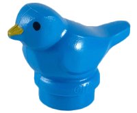 LEGO part Bird, Small with Black Eyes and Bright Light Orange Beak Pattern 41835pb01