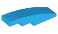 Spiovente, Curvo 4 x 1 in azzurro scuro, numero pezzo LEGO 61678