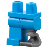 LEGO part Hips and 1 Dark Bluish Gray Prosthetic Left Leg, 1 Dark Azure Right Leg 970d53
