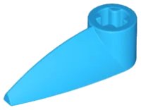 Bionicle 1 x 3 Tooth with Axle Hole (Bohrok Eye) in azzurro scuro, numero pezzo LEGO x346