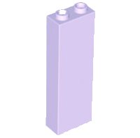 LEGO part Mattone 1 x 2 x 5 - Blocked Open Studs or Hollow Studs 2454
