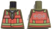 LEGO part Torso Train, Safety Vest with Train Logo Pattern on Both Sides 973pb1705