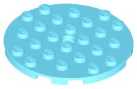 LEGO part Plate Round 6 x 6 with Hole 11213