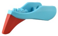Dragon Head (Avatar Ikran) Jaw Lower with Red Crest Pattern in azzurro medio, numero pezzo LEGO 1585pb01