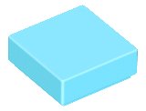 Piastrella 1 x 1 in azzurro medio, numero pezzo LEGO 3070