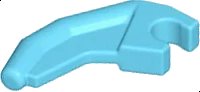 Púa / Garra / Cuerno / Diente con Clip, Angulado en azul celeste medio, número de pieza LEGO 3171
