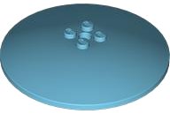 Dish 8 x 8 Inverted (Radar) - Solid Studs in azzurro medio, numero pezzo LEGO 3961