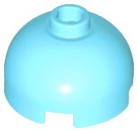 Brick, Round 2 x 2 Dome Top (Undetermined Type) in mittelazur, LEGO Teilenummer 553