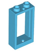 LEGO part Window 1 x 2 x 3 Flat Front 60593