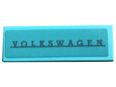 LEGO part Tile 1 x 3 with 'VOLKSWAGEN' Pattern (Sticker) - Set 10279 (63864pb179)