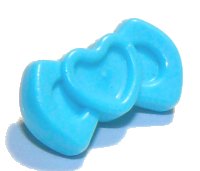 Friends Accessories Bow with Heart in mittelazur, LEGO Teilenummer 92355c