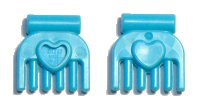 Friends Accessories Comb, Small with Heart in mittelazur, LEGO Teilenummer 92355g