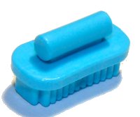 Friends Accessories Brush Oval, Large in mittelazur, LEGO Teilenummer 92355i