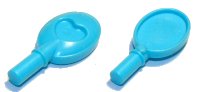 Friends Accessories Hand Mirror with Heart on Reverse in mittelazur, LEGO Teilenummer 93080b