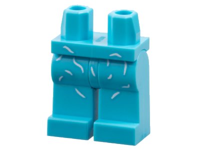 LEGO part Hips and Legs with White Curved Lines / Cat Hair Pattern (970c00pb1713)