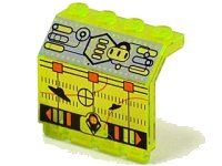 LEGO part Panel 2 x 4 x 3 1/3 with Hinge with UFO Pattern 2582pb08