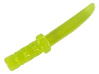 LEGO part Minifigure, Weapon Knife with Flat Hilt End and Curved Blade, Cross Hatched Grip 37341b