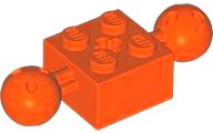 LEGO part Technic, Mattone Modificato 2 x 2 con 2 Giunti Sferici e Foro per Asse 17114