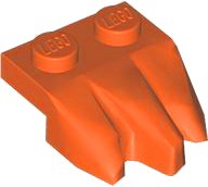 LEGO part Piastra, Modificata 1 x 2 con 3 Artigli / Dita Roccia 27261