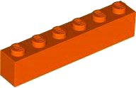 LEGO part Mattone 1 x 6 3009