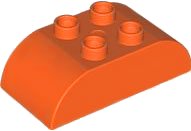 LEGO part Duplo, Brick 2 x 4 Slope Curved Double 98223