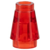 LEGO part Cone 1 x 1 with Top Groove 4589b