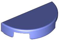 LEGO part Tile, Round 1 x 2 Half 1748
