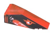 LEGO part Windscreen 10 x 4 x 2 1/3 Canopy with Black Aquasharks Pattern 2507pb01