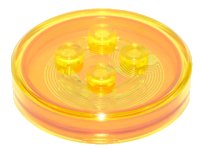 LEGO part Dimensions Toy Tag 4 x 4 x 2/3 avec 4 Tenons et Bas Trans-Orange (Générique pour Gadgets) 18602c02