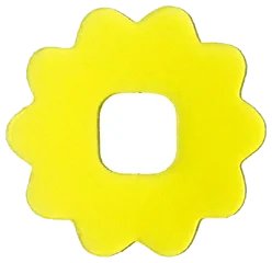 LEGO part Clikits, Icon Accent Rubber Flower 10 Petals 2 3/4 x 2 3/4 (46468)