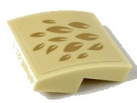 LEGO onderdeel Slope, Curved 2 x 2 x 2/3 with Gold Feathers Pattern Model Front (Sticker) - Set 75952 15068pb147F