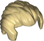 LEGO part Minifigurine, Cheveux Courts Recoiffés en Arrière avec Favoris et Veuve de Pointe 21268
