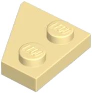 Wedge, Plaque 2 x 2  Right en beige, numéro de pièce LEGO 24307
