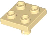 LEGO part Piastra, Modificata 2 x 2 con Perno su Base 2476
