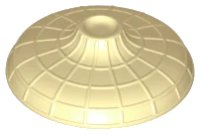 Minifigure, Headgear Hat, Conical Asian with Raised Center in tan, LEGO part number 26007