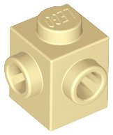 LEGO part Brick Special 1 x 1 with Studs on 2 Adjacent Sides 26604