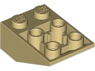 LEGO part Brick Sloped Inverted 33° 3 x 2, Connections between Studs, Round Bottom Pin 2752